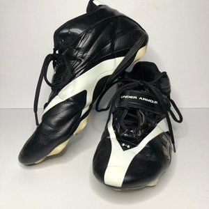 Under Armour Black & White Football Cleats Sports Athletic